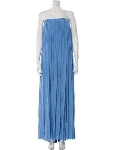 Pre-owned A.l.c Strapless Long Dress W/ Tags In Blue
