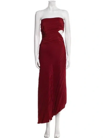 Pre-owned A.l.c Strapless Long Dress W/ Tags In Red