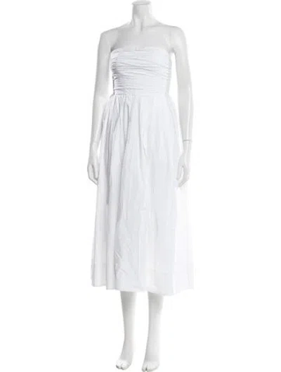 Pre-owned A.l.c Strapless Long Dress In White