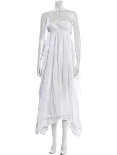 Pre-owned A.l.c Strapless Long Dress In White