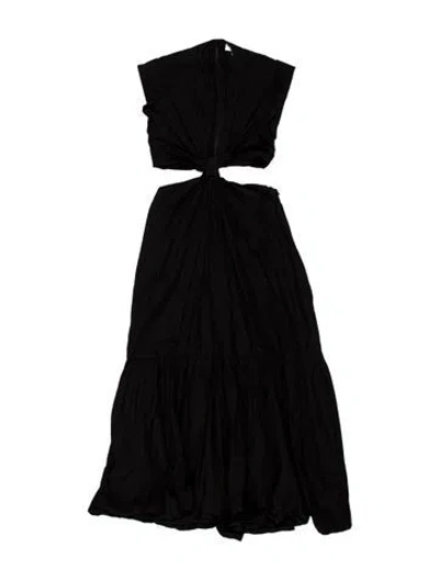 Pre-owned A.l.c Strapless Midi Length Dress In Black