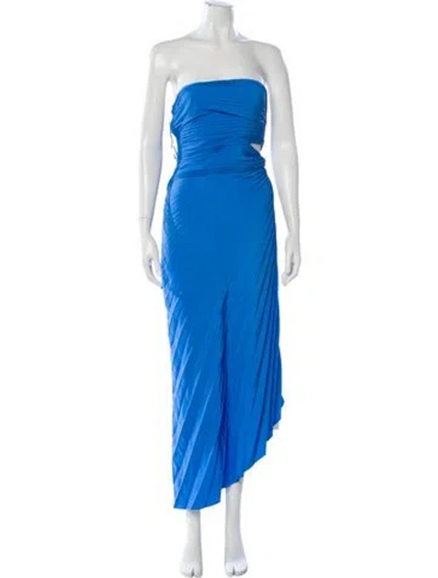 Pre-owned A.l.c Strapless Midi Length Dress In Blue