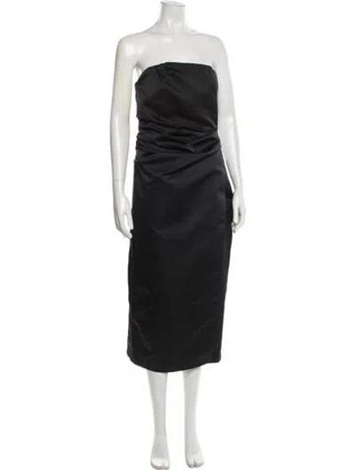 Pre-owned A.l.c Strapless Midi Length Dress In Gray