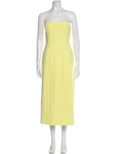 Pre-owned A.l.c Strapless Midi Length Dress In Green