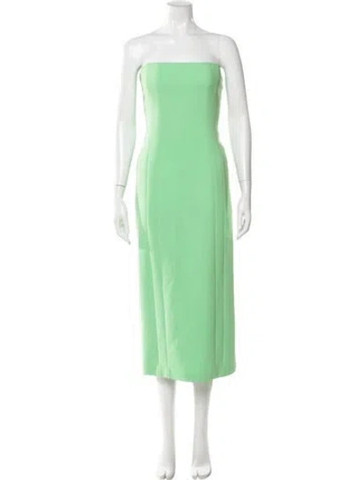 Pre-owned A.l.c Strapless Midi Length Dress In Green