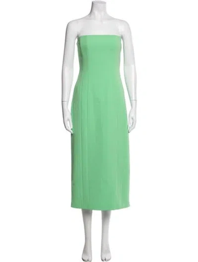 Pre-owned A.l.c Strapless Midi Length Dress In Green