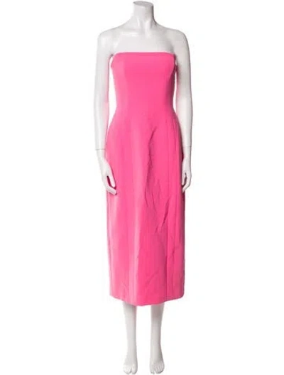 Pre-owned A.l.c Strapless Midi Length Dress In Pink