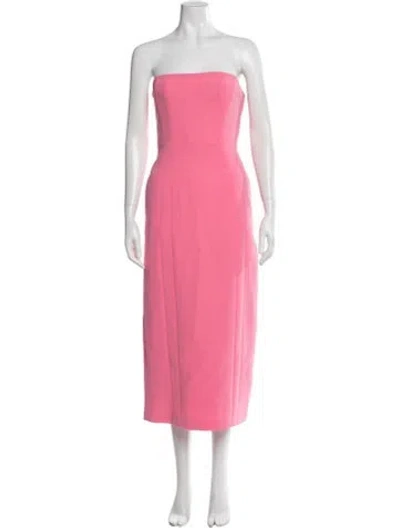 Pre-owned A.l.c Strapless Midi Length Dress In Pink