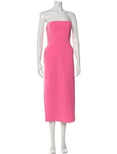 Pre-owned A.l.c Strapless Midi Length Dress In Pink