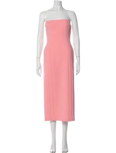 Pre-owned A.l.c Strapless Midi Length Dress In Pink
