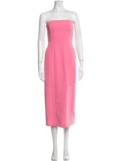 Pre-owned A.l.c Strapless Midi Length Dress In Pink