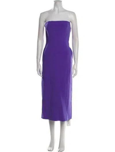 Pre-owned A.l.c Strapless Midi Length Dress In Purple