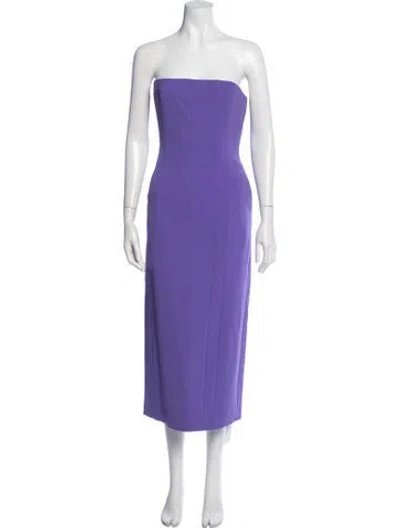 Pre-owned A.l.c Strapless Midi Length Dress In Purple