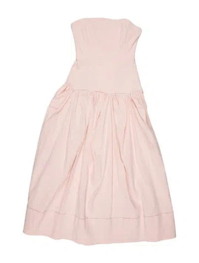 Pre-owned A.l.c Strapless Midi Length Dress W/ Tags In Pink