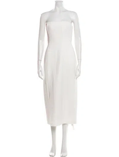 Pre-owned A.l.c Strapless Midi Length Dress W/ Tags In White