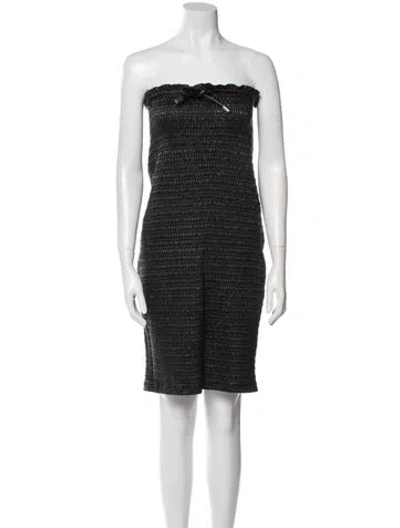 Pre-owned A.l.c Strapless Mini Dress In Black