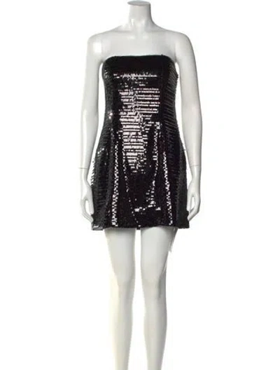 Pre-owned A.l.c Strapless Mini Dress In Black