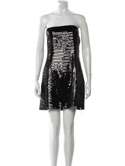 Pre-owned A.l.c Strapless Mini Dress In Black