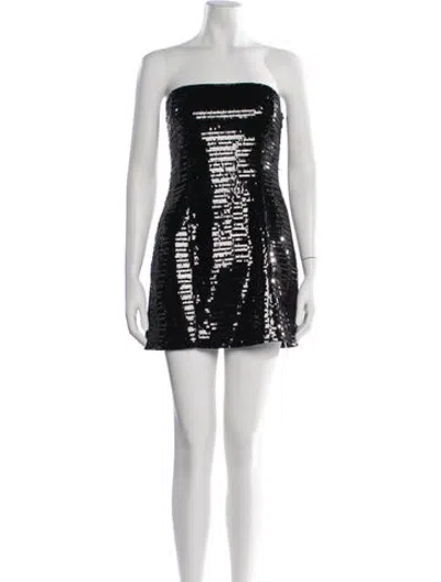 Pre-owned A.l.c Strapless Mini Dress In Black