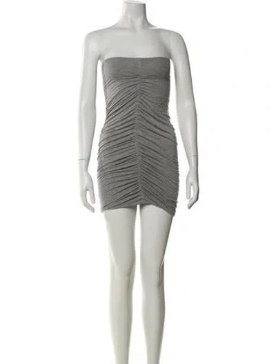 Pre-owned A.l.c Strapless Mini Dress In Gray