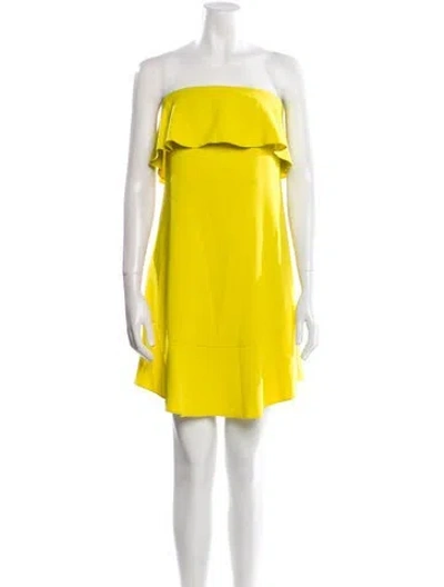 Pre-owned A.l.c Strapless Mini Dress In Green