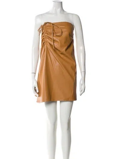 Pre-owned A.l.c Strapless Mini Dress In Neutral
