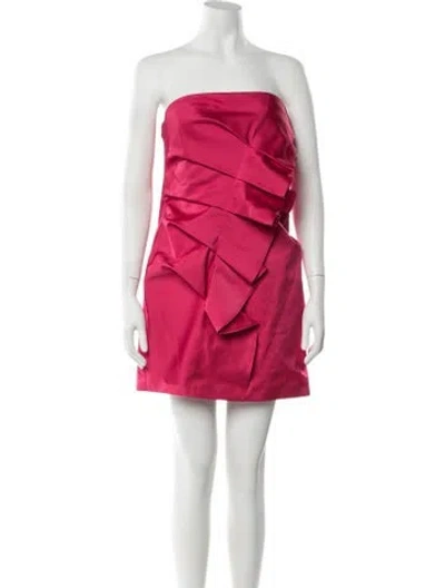 Pre-owned A.l.c Strapless Mini Dress In Pink