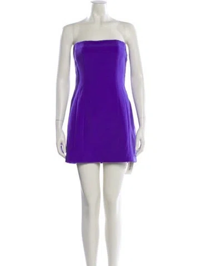 Pre-owned A.l.c Strapless Mini Dress In Purple
