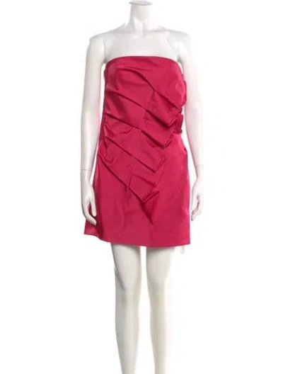 Pre-owned A.l.c Strapless Mini Dress In Red