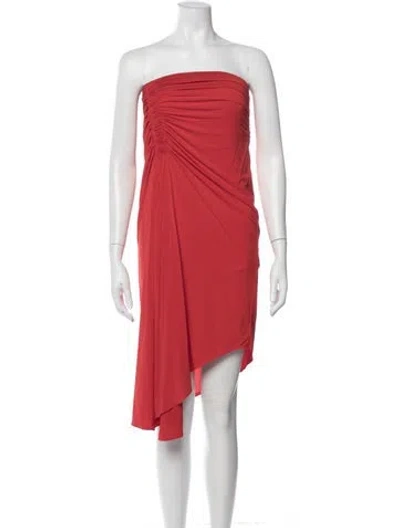 Pre-owned A.l.c Strapless Mini Dress In Red