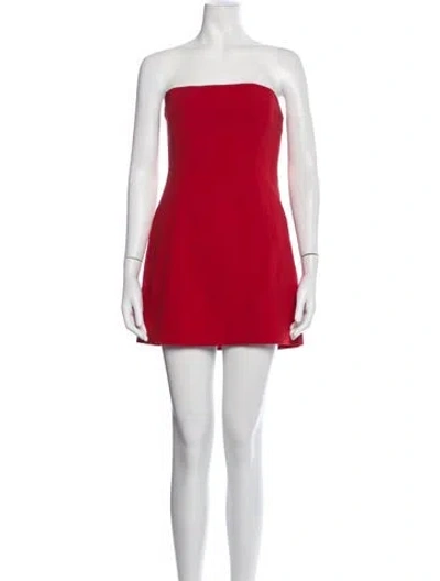 Pre-owned A.l.c Strapless Mini Dress In Red
