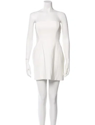 Pre-owned A.l.c Strapless Mini Dress In White