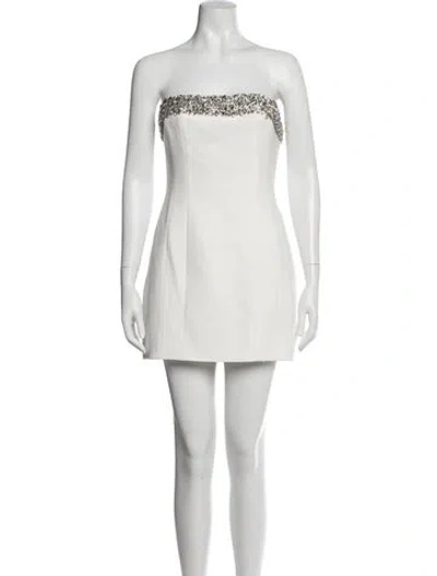 Pre-owned A.l.c Strapless Mini Dress In White