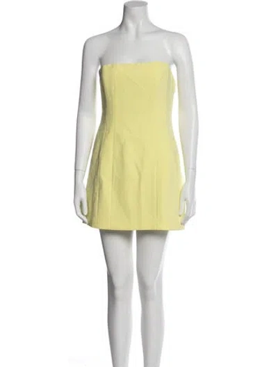 Pre-owned A.l.c Strapless Mini Dress In Yellow