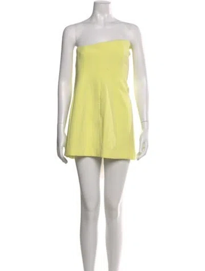 Pre-owned A.l.c Strapless Mini Dress In Yellow