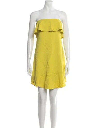 Pre-owned A.l.c Strapless Mini Dress In Yellow