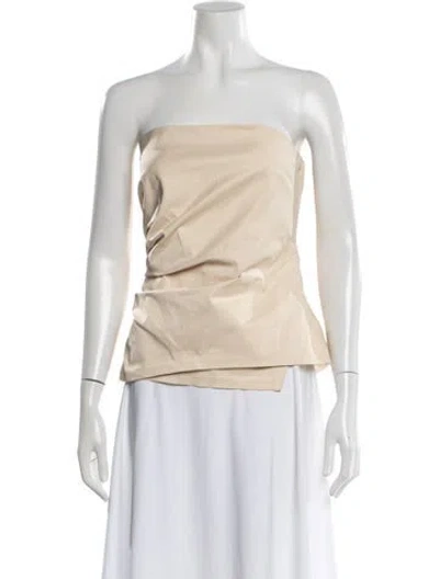 Pre-owned A.l.c Strapless Top In Neutral