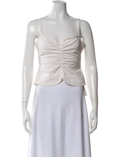 Pre-owned A.l.c Strapless Top In White