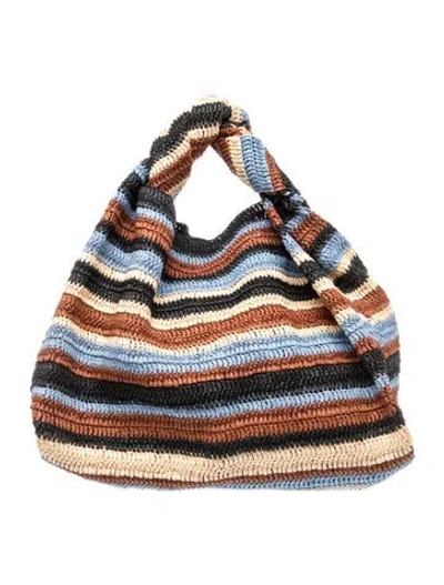 Pre-owned A.l.c Straw Hobo In Brown