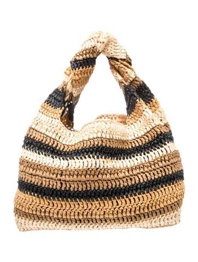 Pre-owned A.l.c Straw Top Handle Bag In Brown