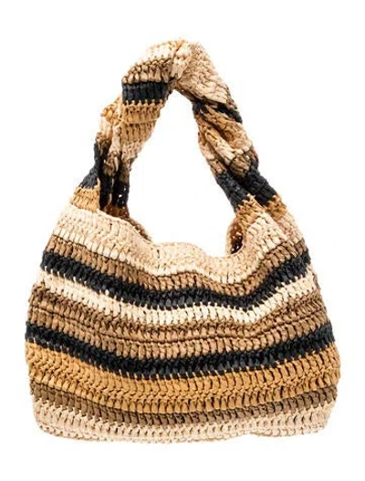 Pre-owned A.l.c Straw Top Handle Bag In Brown