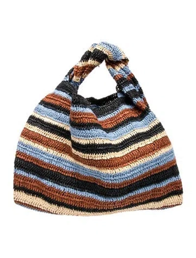 Pre-owned A.l.c Straw Tote W/ Tags In Brown