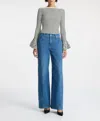 A.l.c Striped Aster Knit Top In Cream In Blue