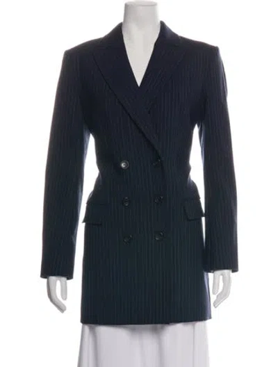 Pre-owned A.l.c Striped Coat In Blue
