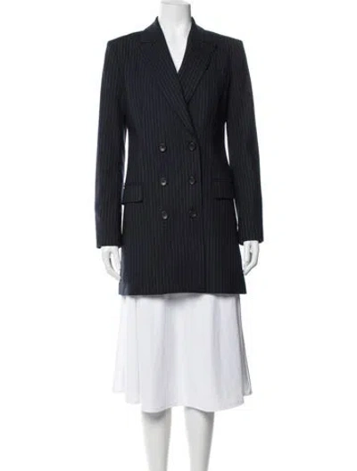 Pre-owned A.l.c Striped Coat In Blue