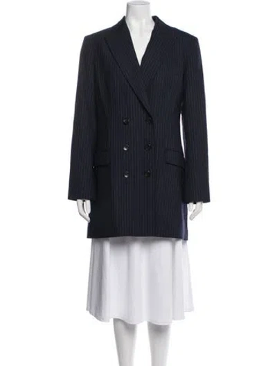 Pre-owned A.l.c Striped Coat In Blue