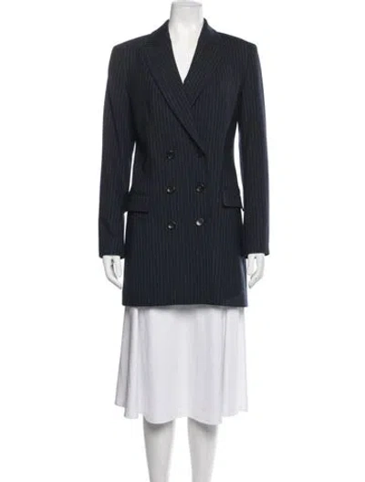 Pre-owned A.l.c Striped Coat In Blue