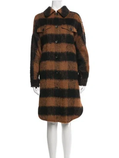 Pre-owned A.l.c Striped Coat In Brown