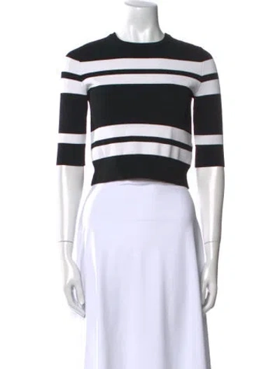 Pre-owned A.l.c Striped Crew Neck Crop Top In Multi