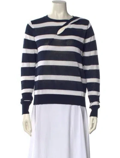 Pre-owned A.l.c Striped Crew Neck Sweater